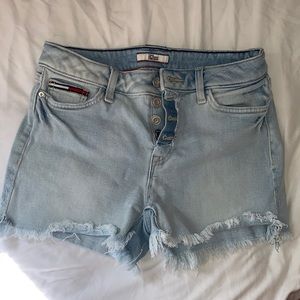 Tommy Hilfiger high rise denim shorts size 0